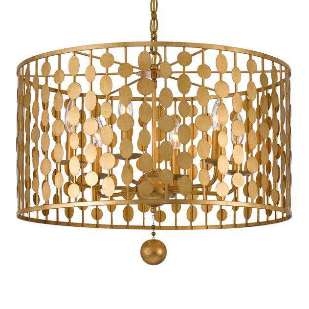 Layla 6 Light Chandelier-Crystorama Lighting Company-CRYSTO-546-GA-ChandeliersAntique Gold-1-France and Son