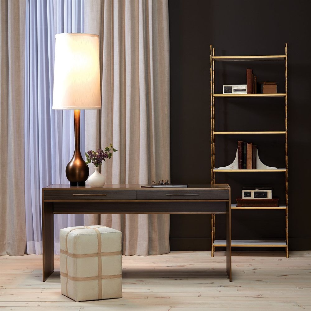 Spike Etagere Shelves-Global Views-GVSA-7.90512-Bookcases & CabinetsAntique Nickel With White Marble-4-France and Son