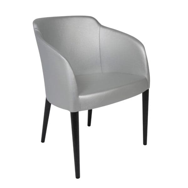 Este Arm Chair Silver-Oggetti-OGGETTI-54-EST AC/SL/W-Dining ChairsSilver/Wenge-3-France and Son