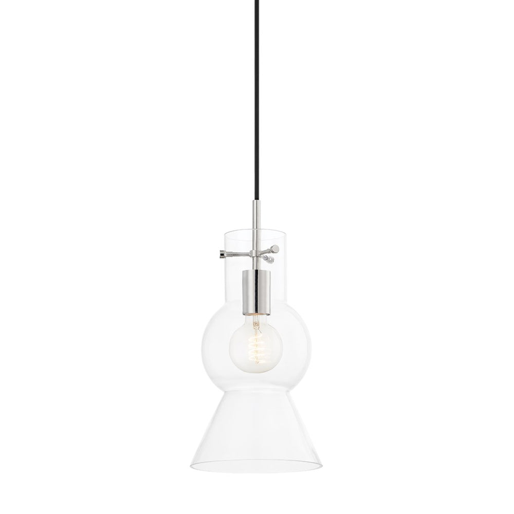 Mirabel 1 Light Pendant - Small-Mitzi-HVL-H702701S-PN-PendantsPolished Nickel-2-France and Son