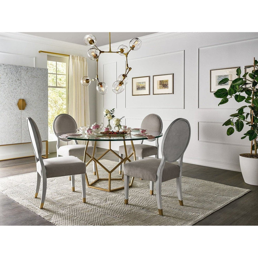 Love. Joy. Bliss. - Miranda Kerr Home Collection - Round Glass Top Dining Table-Universal Furniture-UNIV-956C657-Dining Tables-2-France and Son