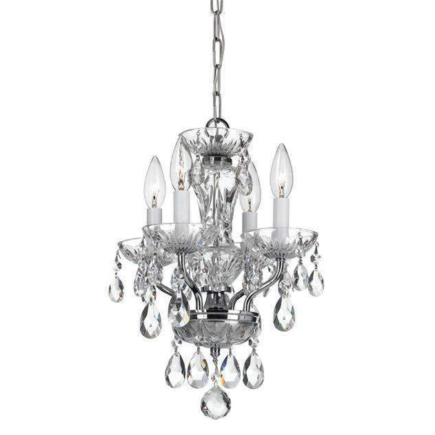 Traditional Crystal 4 Mini Chandelier-Crystorama Lighting Company-CRYSTO-5534-CH-CL-MWP-ChandeliersChrome-Clear Crystal-2-France and Son