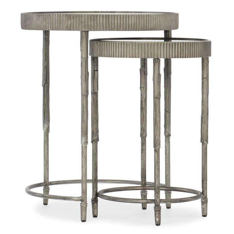 Silver Mirror Accent Nesting Tables-Hooker-HOOKER-5594-50001-SLV-Side Tables-1-France and Son