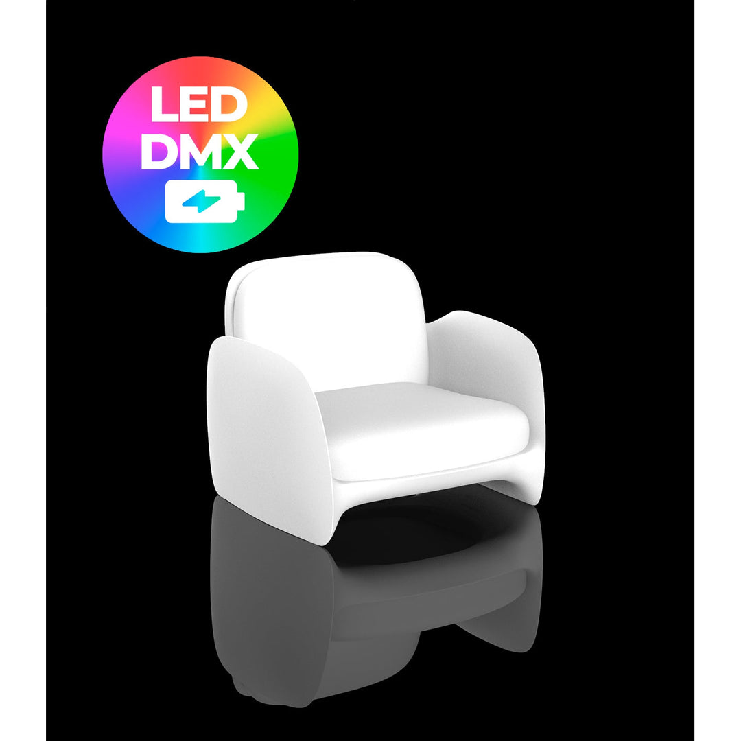 Pezzettina Lounge Chair By Vondom-Vondom-VONDOM-56010DY-Outdoor Lounge ChairsLED RGBW DMX Battery-8-France and Son