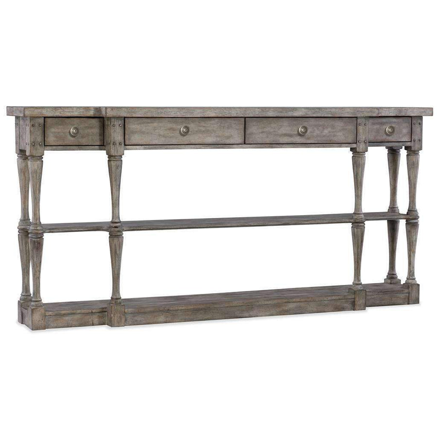 Sanctuary Four-Drawer Console-Hooker-HOOKER-5620-85001-LTGY-Console Tables-1-France and Son