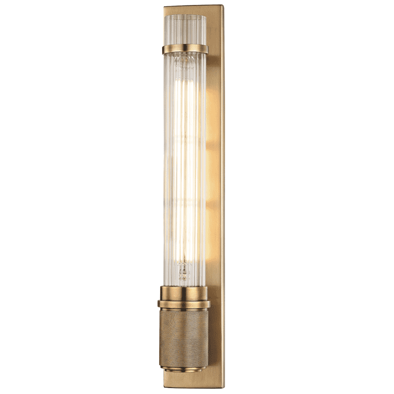 Shaw 1 Light Wall Sconce-Hudson Valley-HVL-1200-AGB-Wall LightingAged Brass-1-France and Son