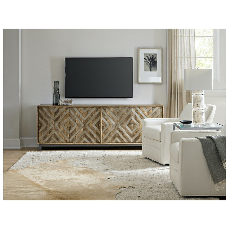 Four-Door Entertainment Console-Hooker-HOOKER-5649-55486-MWD-Media Storage / TV Stands-2-France and Son