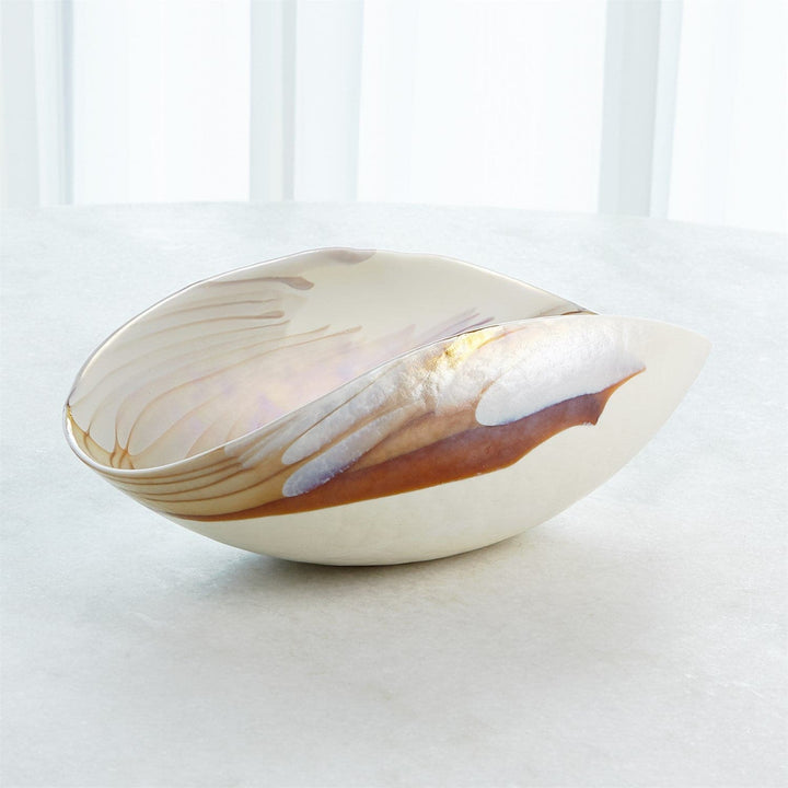 Oval Bowl and Centerpiece Charger-Global Views-GVSA-3.31627-BowlsIvory/Amber-Bowl/ Small-5-France and Son