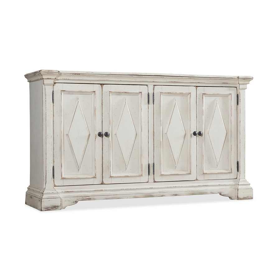 Rhombus Four-Door Cabinet-Hooker-HOOKER-5662-85001-WH-Sideboards & Credenzas-1-France and Son