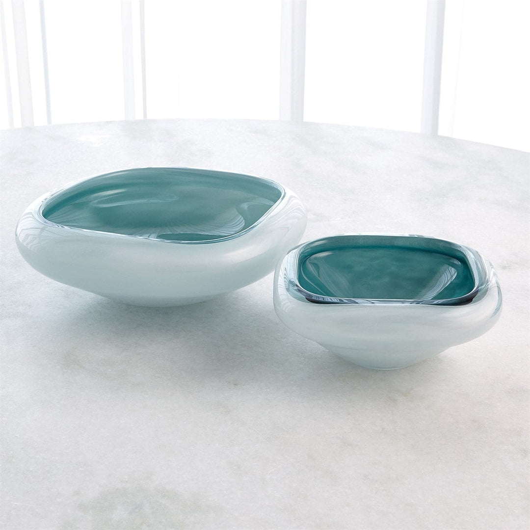 Square Cased Glass Bowl - Azure-Global Views-GVSA-6.60549-BowlsLarge-3-France and Son