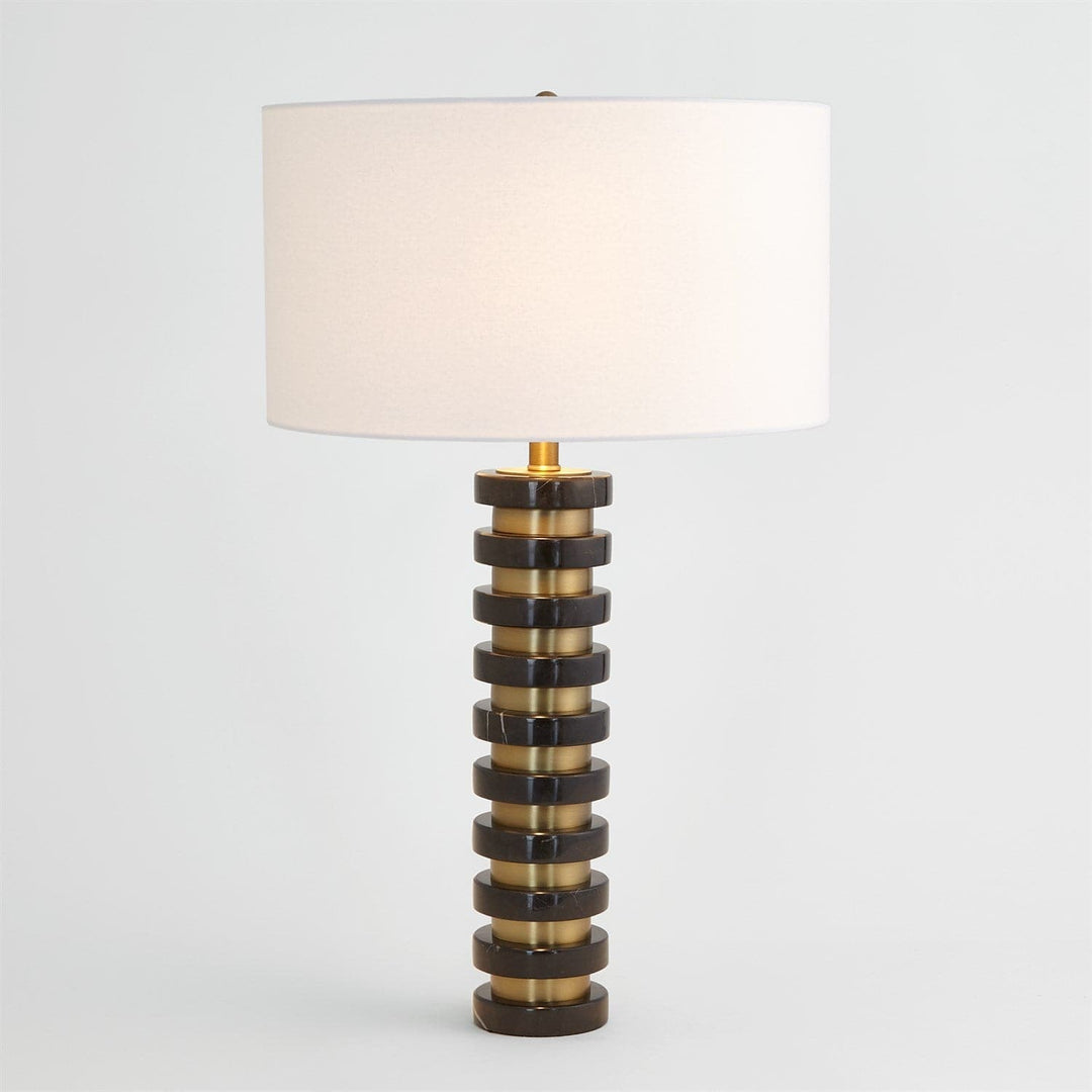 Marble Stack Lamp - Black-Global Views-GVSA-8.82973-Table Lamps-2-France and Son