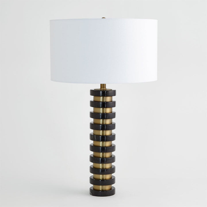 Marble Stack Lamp - Black-Global Views-GVSA-8.82973-Table Lamps-1-France and Son