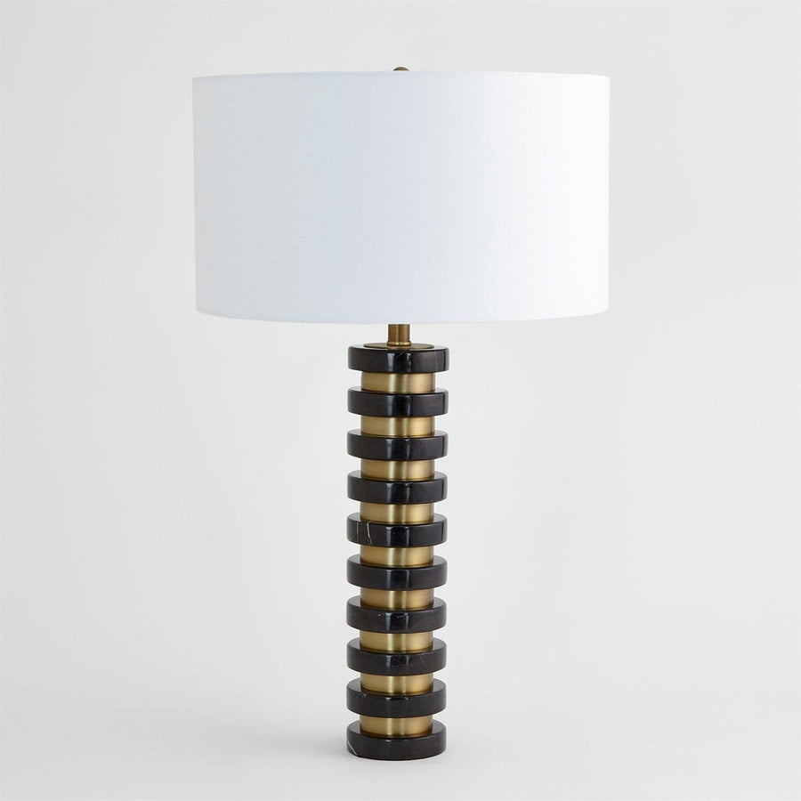 Marble Stack Lamp - Black-Global Views-GVSA-8.82973-Table Lamps-1-France and Son