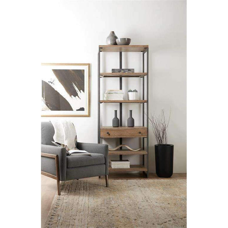 Medium Wood Bookcase-Hooker-HOOKER-5681-10445-MWD-Bookcases & Cabinets-2-France and Son