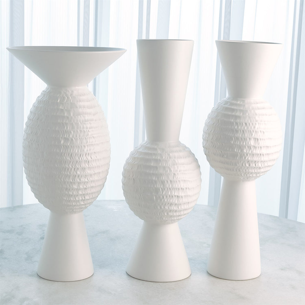 Chiseled Orb Vase-Global Views-GVSA-1.10812-VasesLarge-High Chiseled Orb Vase-2-France and Son