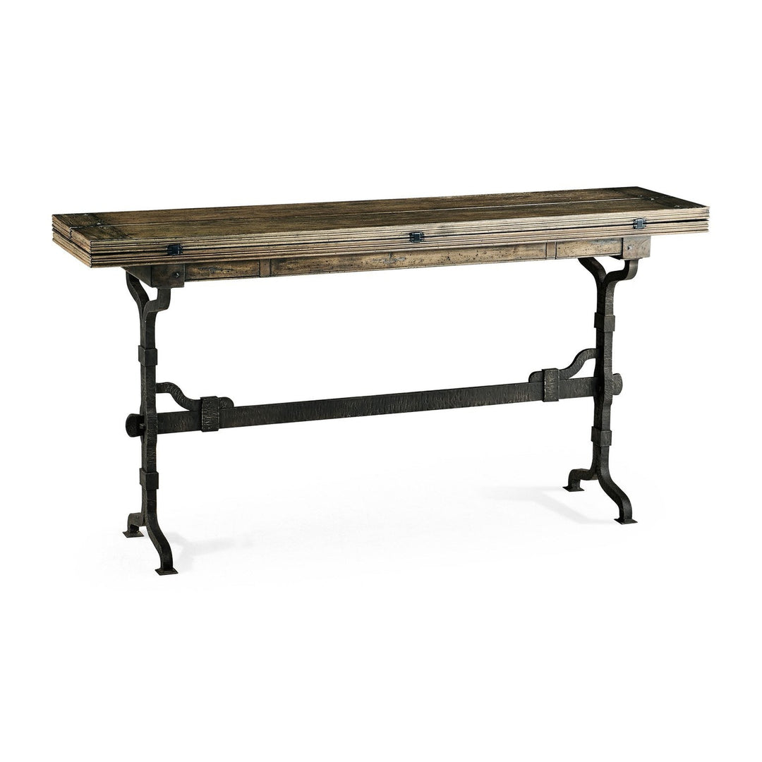 Casual Hunt Table-Jonathan Charles-JCHARLES-491194-63L-CFW-Dining TablesCountry Walnut-11-France and Son