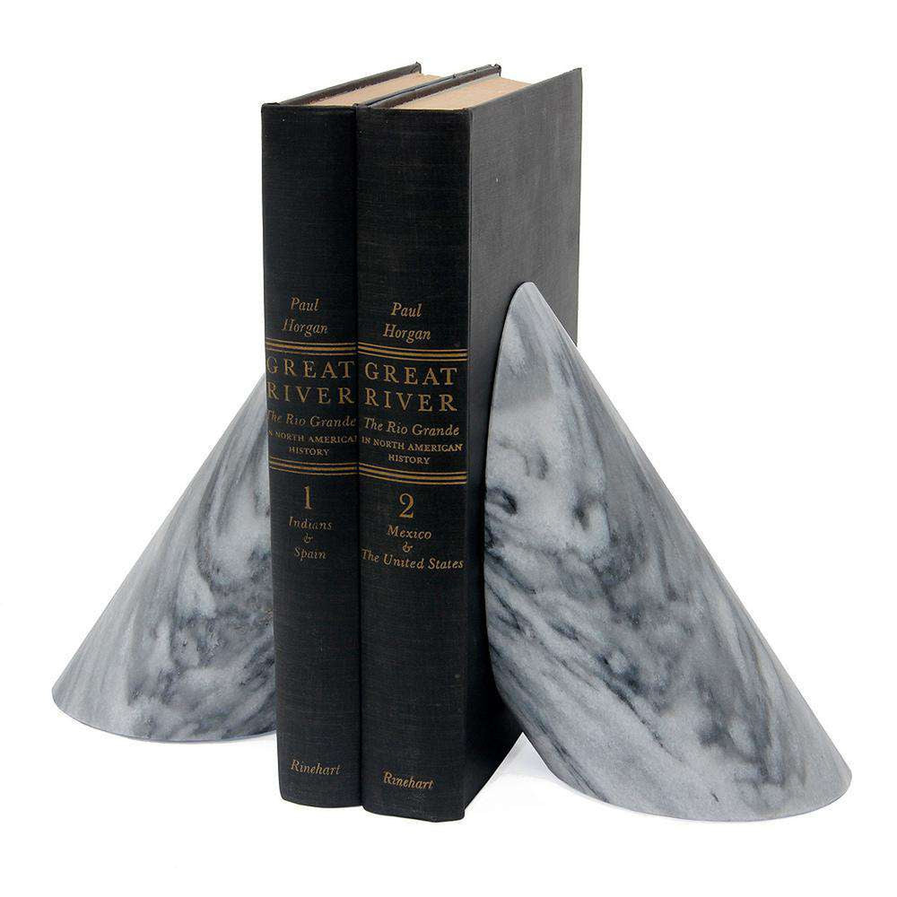 Coronet Collection Cloud Gray Marble Bookends 