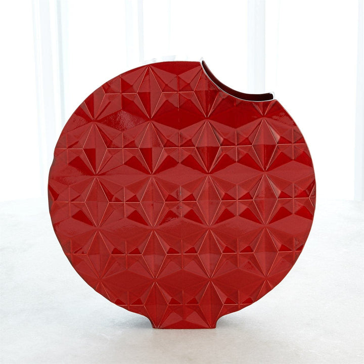 Geometric Vase-Global Views-GVSA-1.10831-VasesRed-Small-5-France and Son