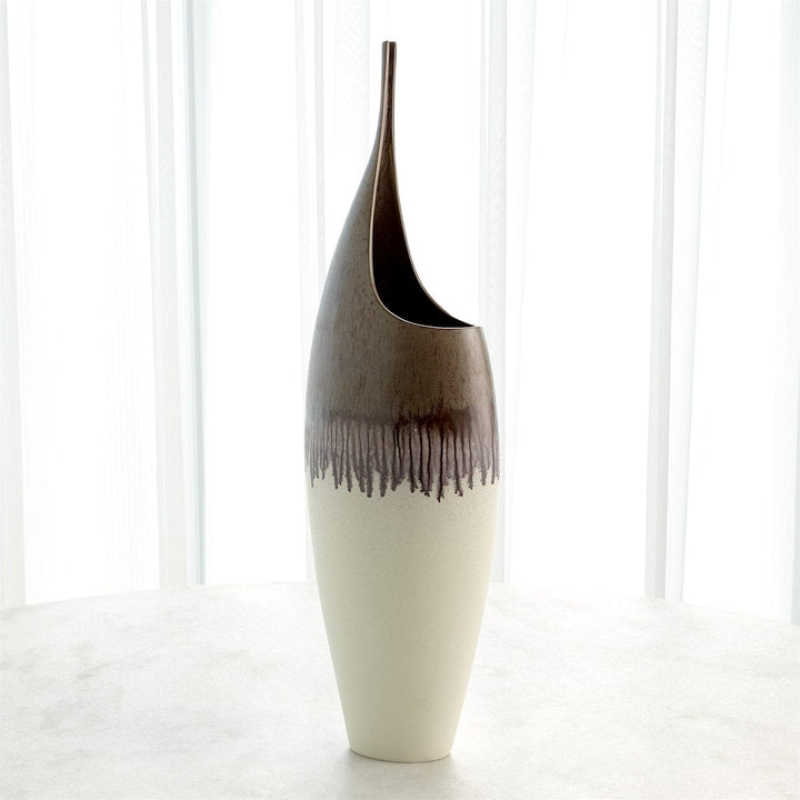 Curved Vase-Global Views-GVSA-1.10843-VasesLow Stem-Amethyst Drip-3-France and Son