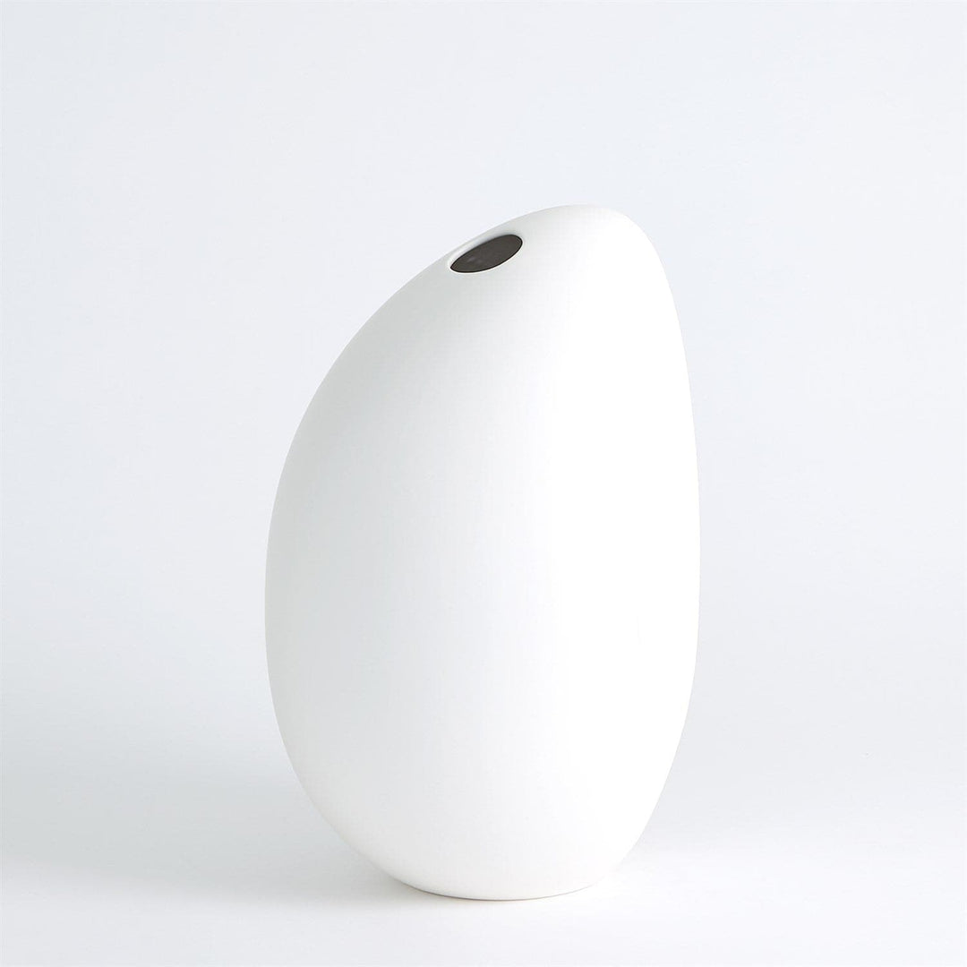 River Stone Vase-Global Views-GVSA-7.10469-VasesSmall-Matte White-14-France and Son