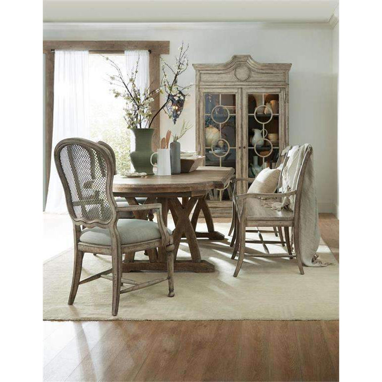 Boheme Colibri 88in Trestle Dining Table w/1-20in Leaf-Hooker-HOOKER-5750-75200-MWD-Dining Tables-3-France and Son