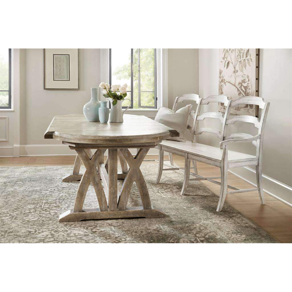 Boheme Colibri 88in Trestle Dining Table w/1-20in Leaf-Hooker-HOOKER-5750-75200-MWD-Dining Tables-4-France and Son