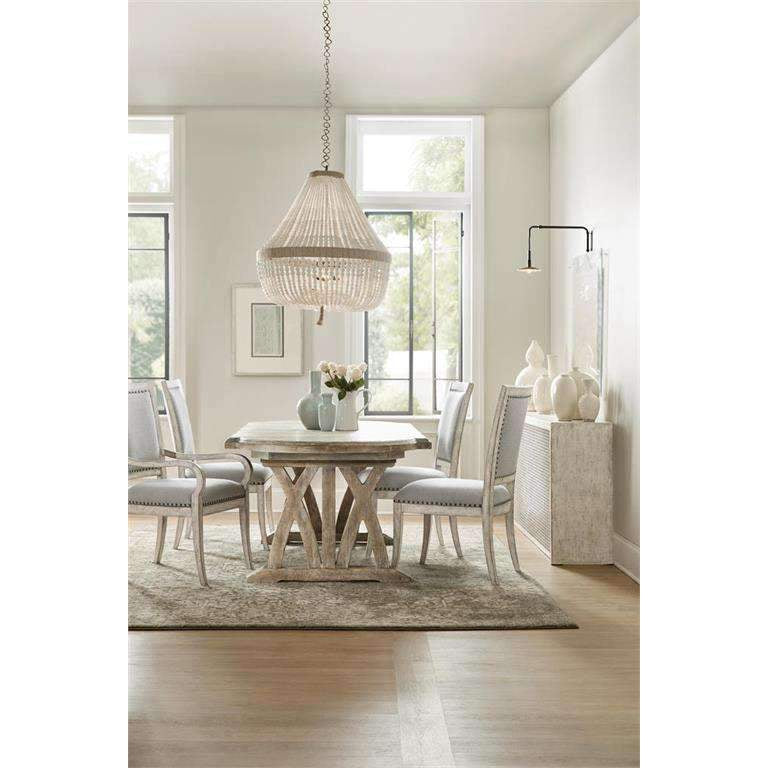 Boheme Colibri 88in Trestle Dining Table w/1-20in Leaf-Hooker-HOOKER-5750-75200-MWD-Dining Tables-5-France and Son