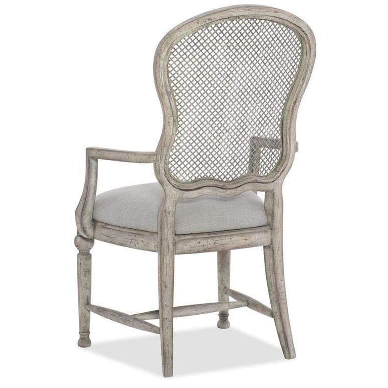 Boheme Gaston Metal Back Arm Chair-Hooker-HOOKER-5750-75401-LTWD-Dining Chairs-2-France and Son