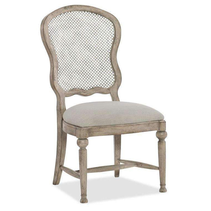 Boheme Gaston Metal Back Side Chair-Hooker-HOOKER-5750-75411-LTWD-Dining Chairs-1-France and Son
