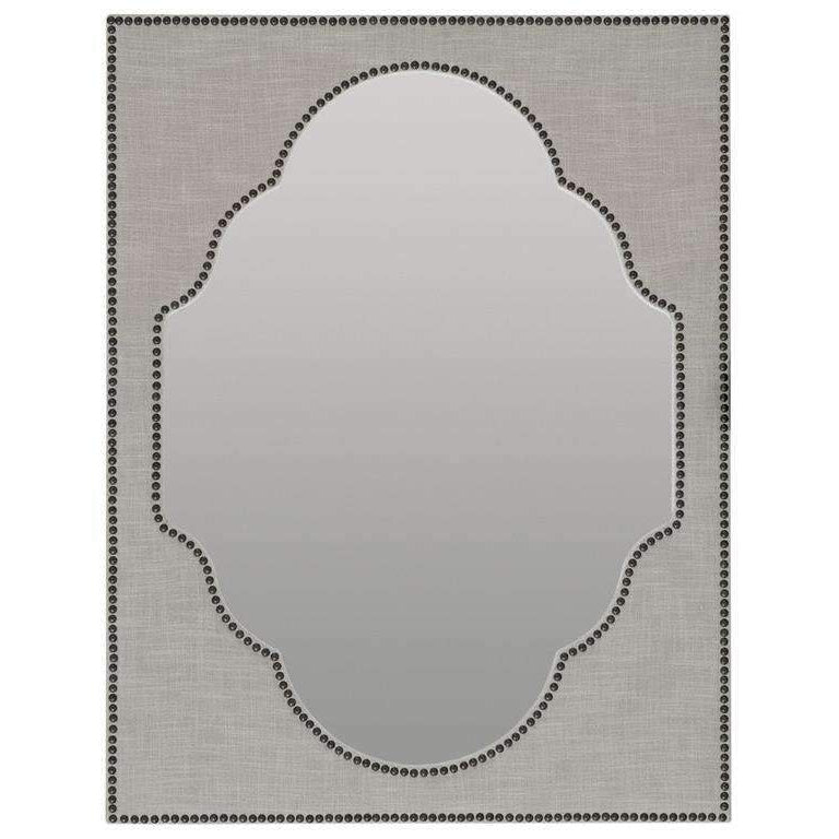Boheme Nourmand Linen Wrapped Mirror-Hooker-HOOKER-5750-90008-GRY-Mirrors-1-France and Son