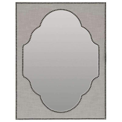 Boheme Nourmand Linen Wrapped Mirror-Hooker-HOOKER-5750-90008-GRY-Mirrors-1-France and Son