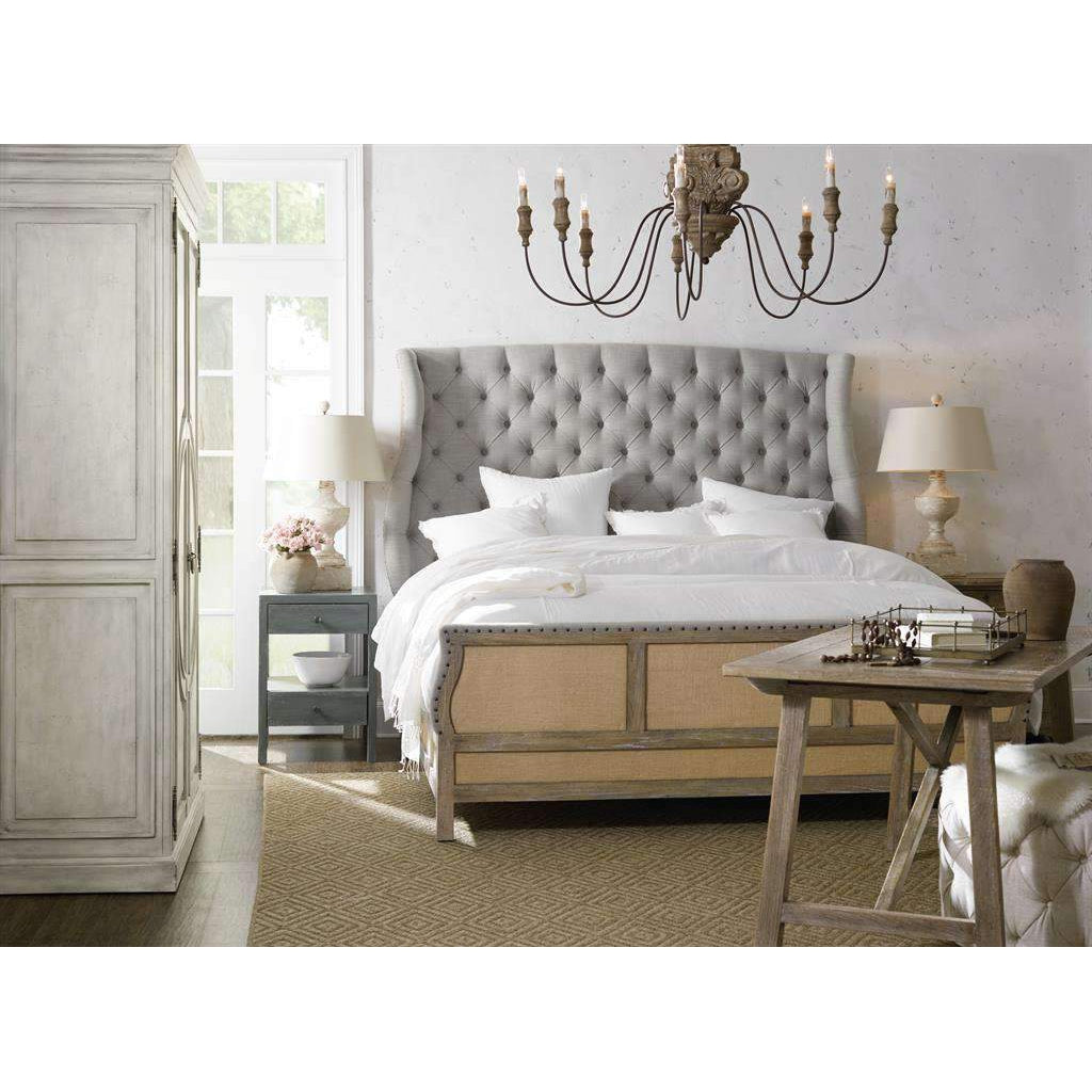 Boheme Bon Vivant De-Constructed Upholstered Bed-Hooker-HOOKER-5750-90160-MWD-BedsCalifornia King-2-France and Son