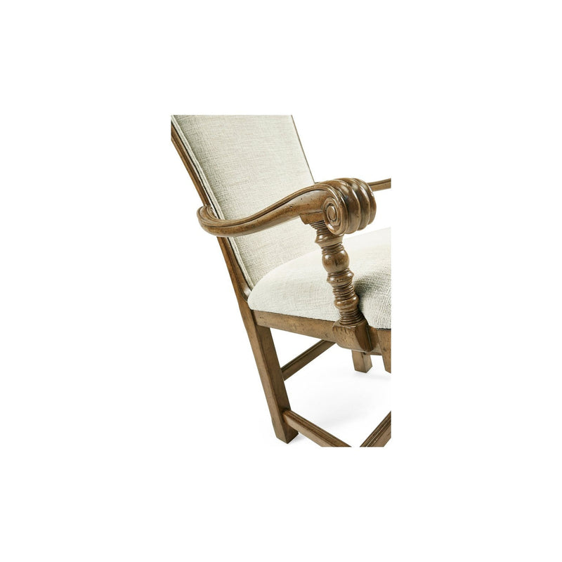 Casual High Back Arm Chair-Jonathan Charles-JCHARLES-493381-AC-DTM-F400-Dining ChairsMedium Driftwood & Shambala-12-France and Son