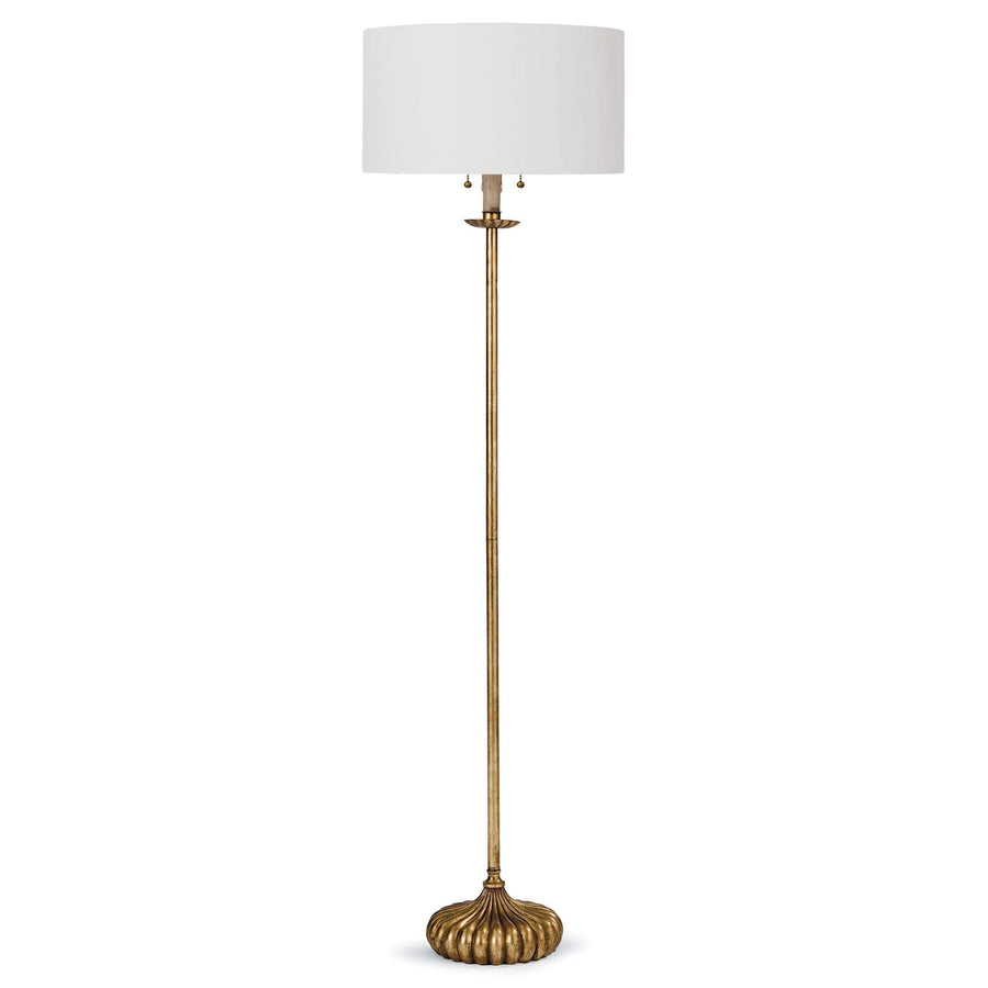 Clove Stem Floor Lamp - Antique Gold Leaf-Regina Andrew Design-RAD-14-1015-Floor Lamps-1-France and Son