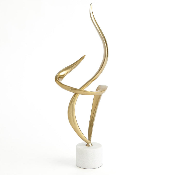 Swirl Sculpture-Global Views-GVSA-8.82987-Decorative ObjectsAntique Brass-3-France and Son