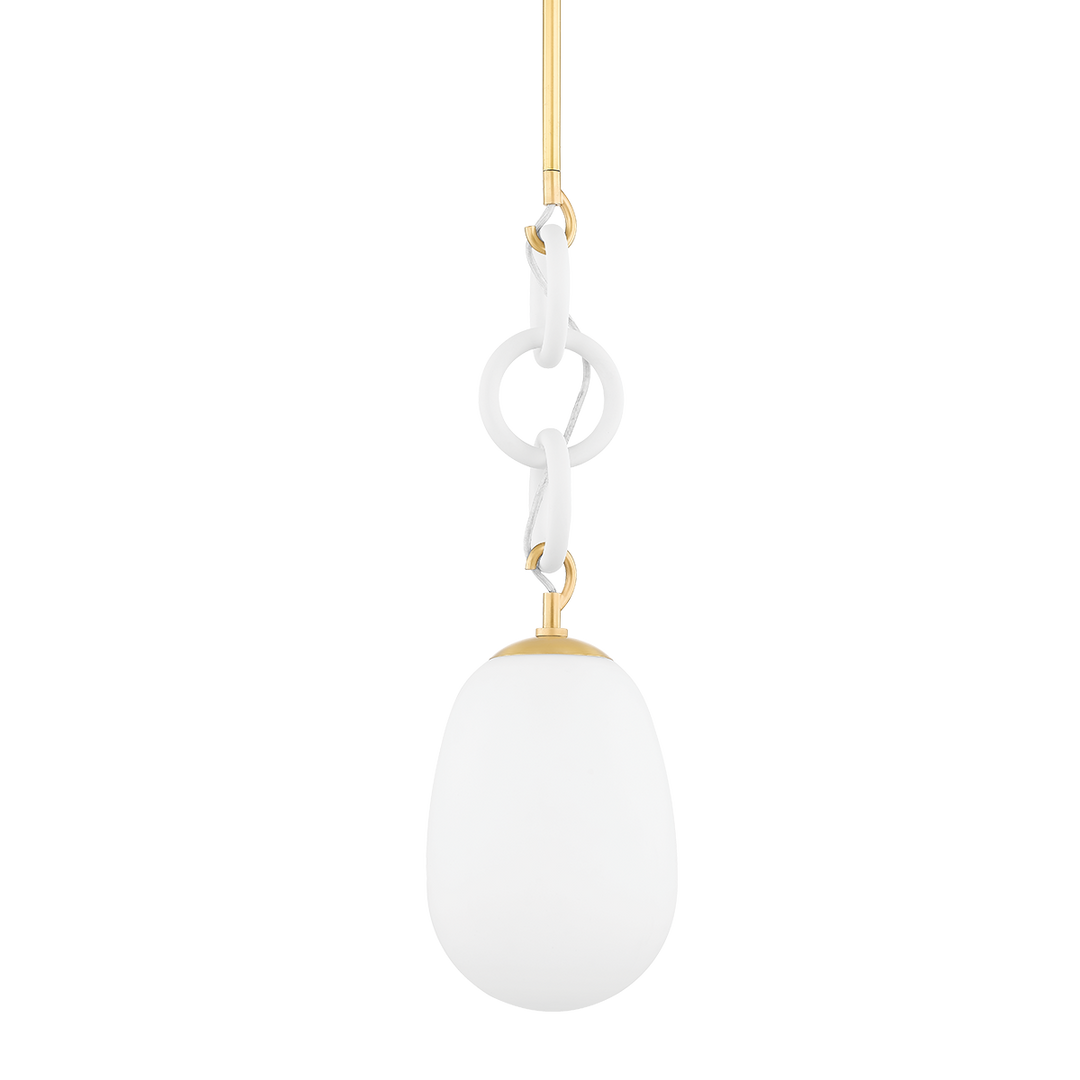 Marina 1 Light Pendant-Mitzi-HVL-H690701-AGB/TWH-Pendants-1-France and Son