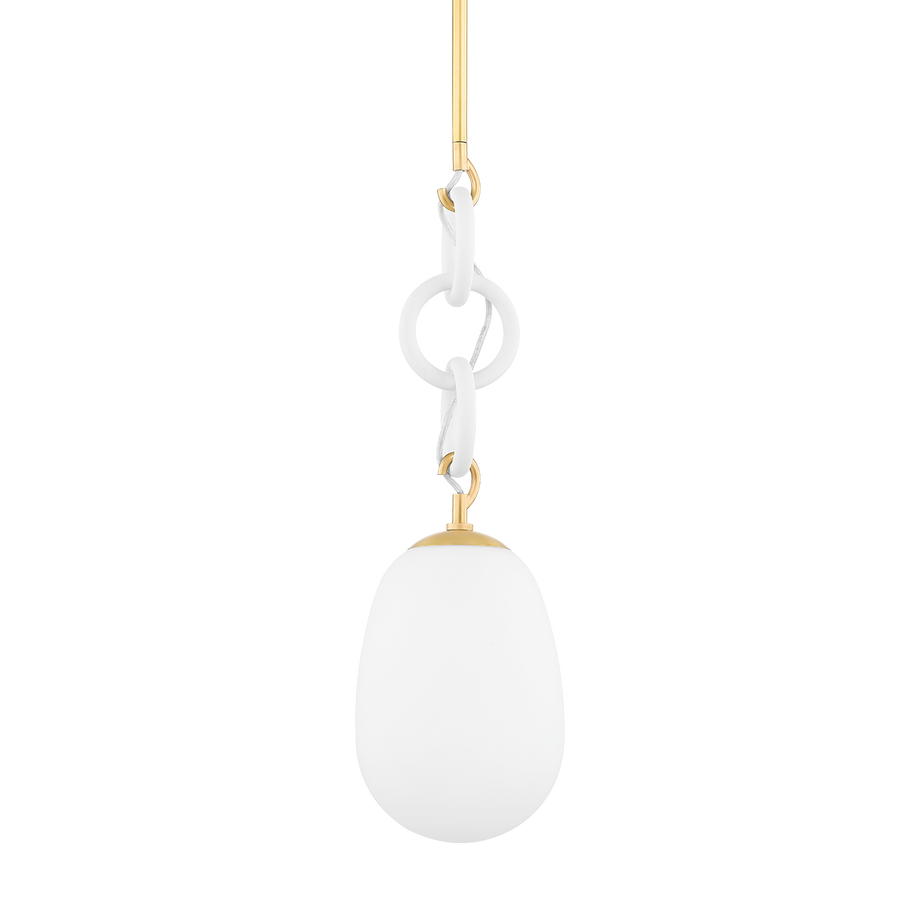 Marina 1 Light Pendant-Mitzi-HVL-H690701-AGB/TWH-Pendants-1-France and Son