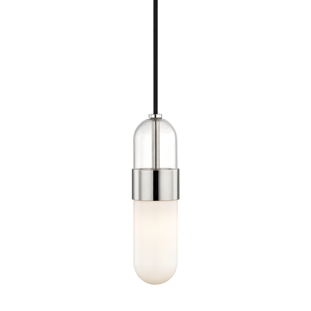 Emilia 1 Light Pendant-Mitzi-HVL-H126701-PN-Pendants-1-France and Son