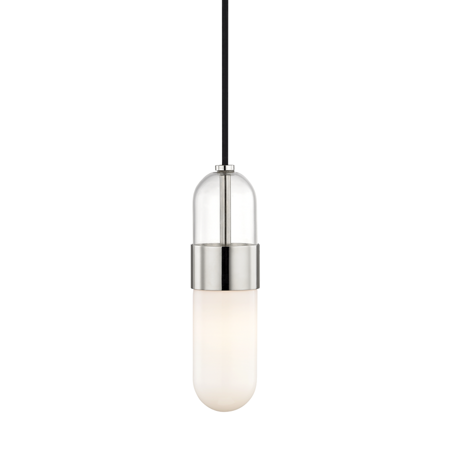 Emilia 1 Light Pendant-Mitzi-HVL-H126701-PN-Pendants-1-France and Son