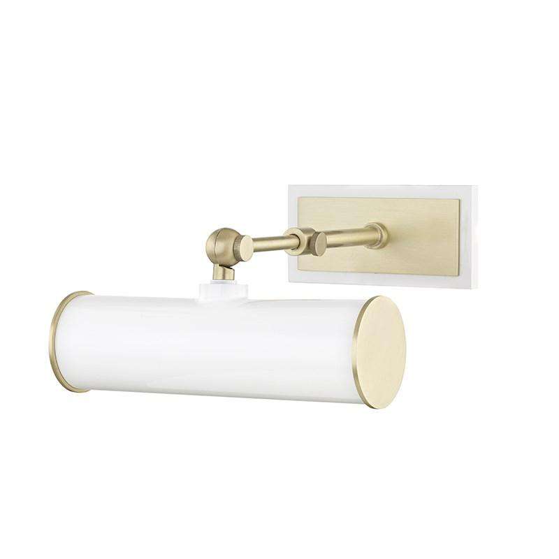 Holly 1 Light Picture Light With Plug-Mitzi-HVL-HL263201-AGB/WH-Wall LightingGold/White-2-France and Son