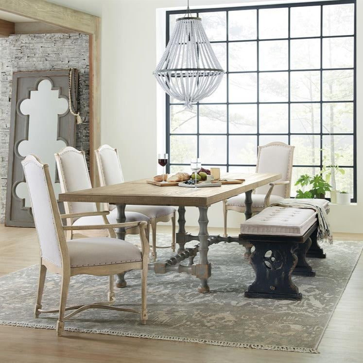 Ciao Bella 84in Trestle Extension Dining Table-Hooker-HOOKER-5805-75200-85-Dining Tables-3-France and Son