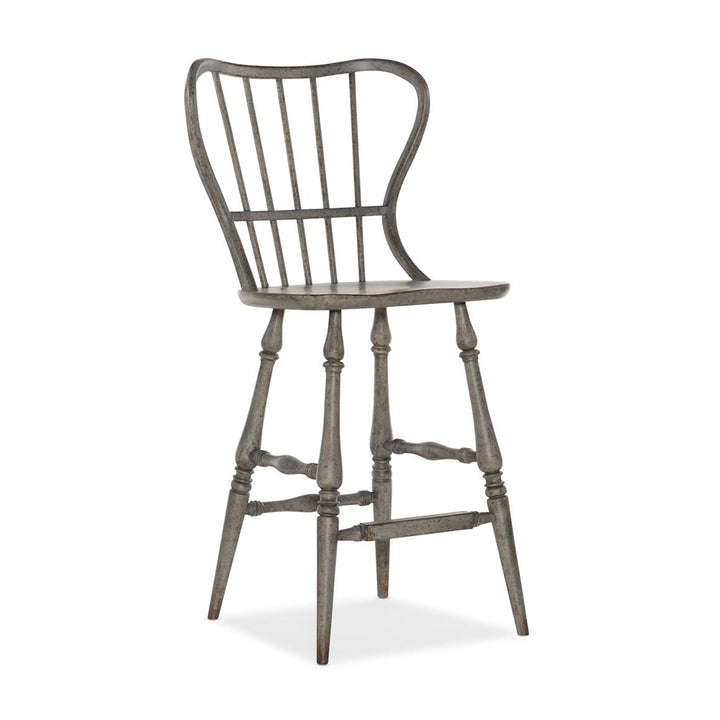 Ciao Bella Spindle Back Bar & Counter Stool-Hooker-HOOKER-5805-75361-96-Bar StoolsBar Stool-Speckled Gray-6-France and Son