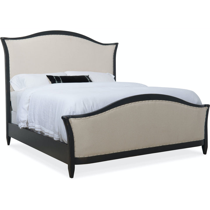 Ciao Bella Queen Upholstered Bed- Black-Hooker-HOOKER-5805-90850-99-BedsQueen-1-France and Son