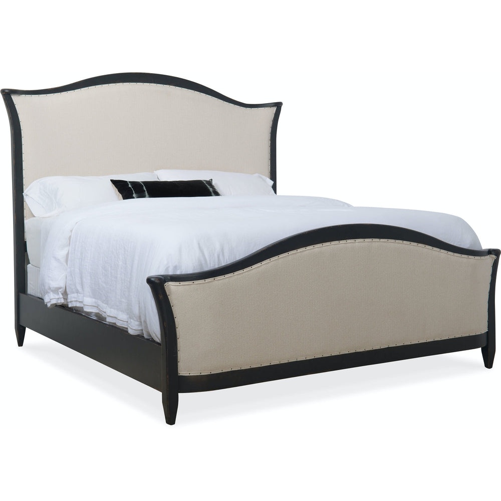 Ciao Bella Queen Upholstered Bed- Black-Hooker-HOOKER-5805-90860-99-BedsKing-2-France and Son