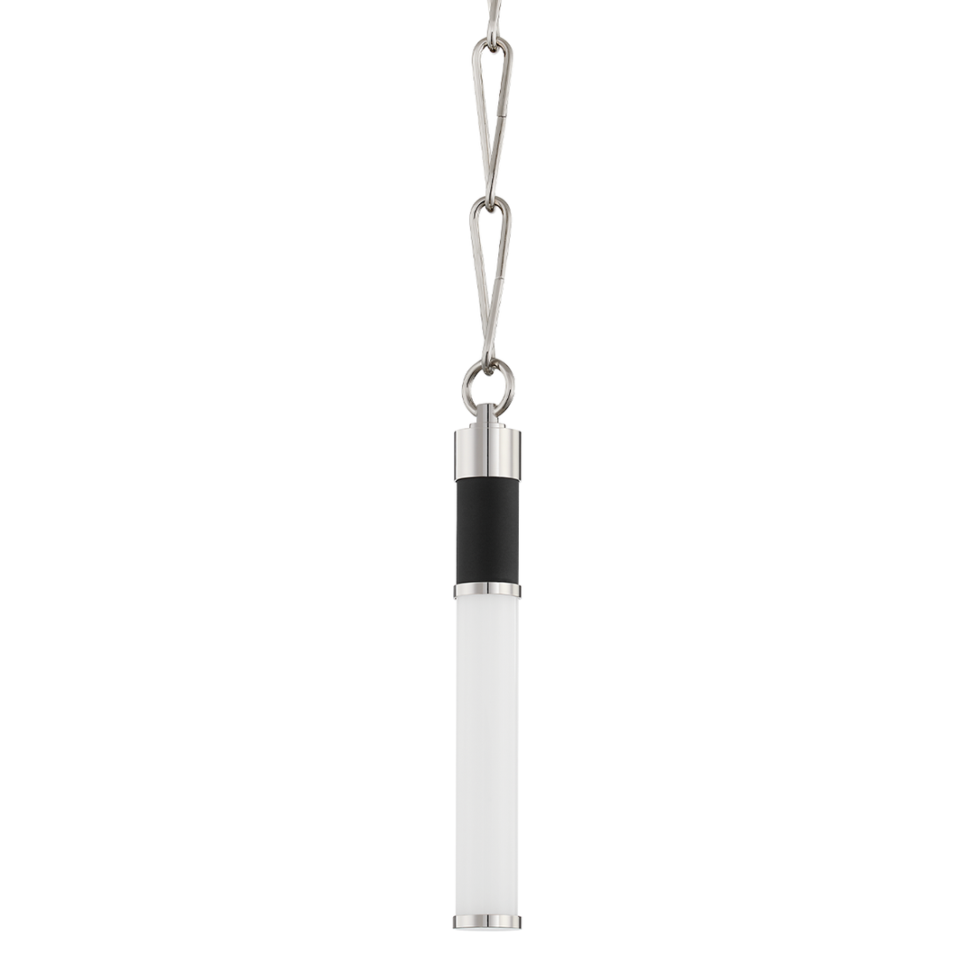 Huntington LED Pendant-Hudson Valley-HVL-7010-PN/BK-PendantsSilver-2-France and Son