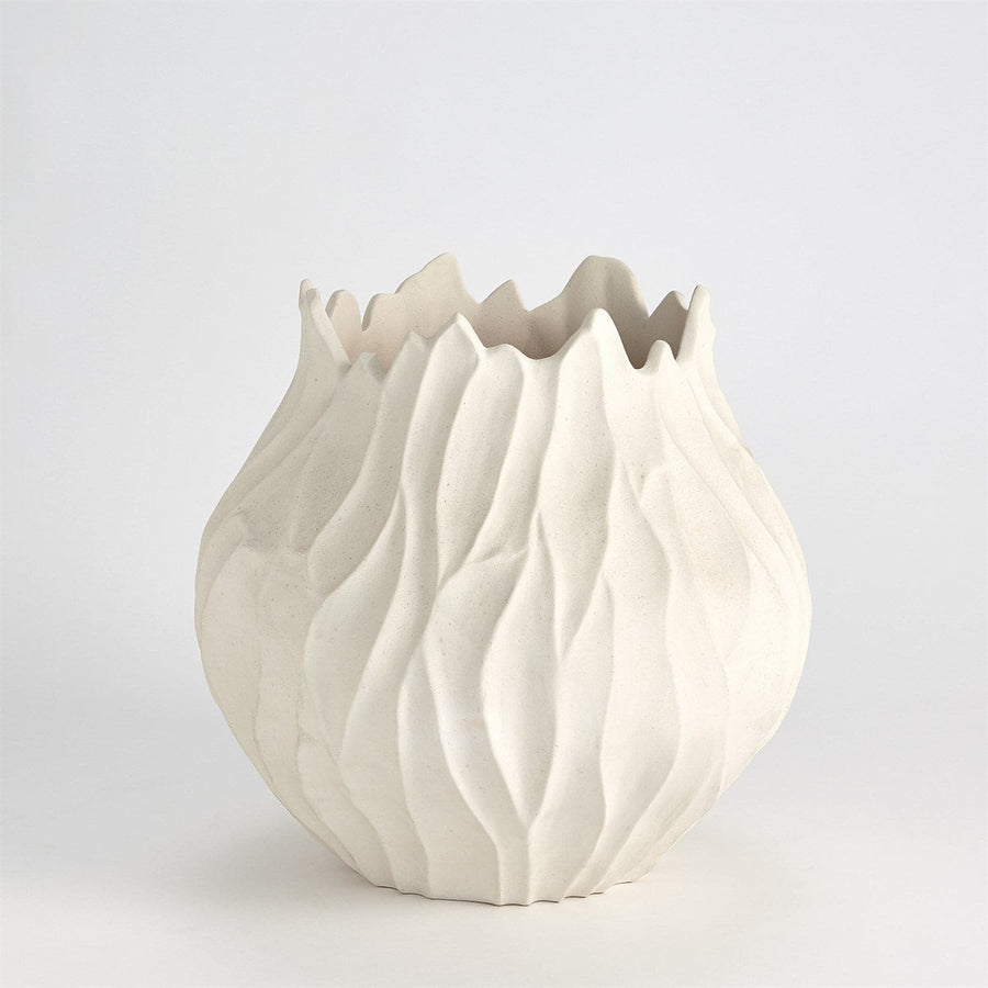 Bloom Vase Round-Matte White-Global Views-GVSA-7.10508-Vases-1-France and Son