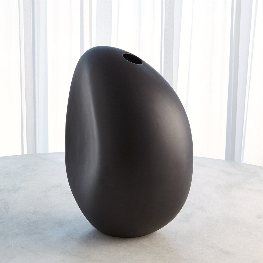 River Stone Vase-Global Views-GVSA-7.10471-VasesSmall-Black-10-France and Son