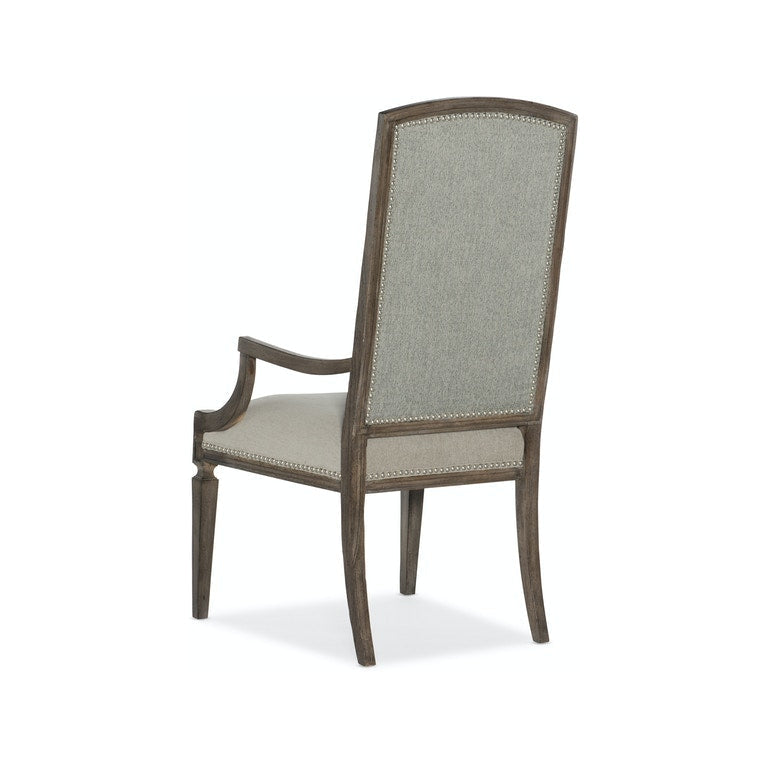 Woodlands Arched Upholstered Arm Chair-Hooker-HOOKER-5820-75402-84-Dining Chairs-3-France and Son