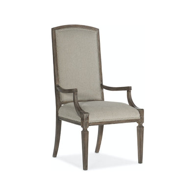 Woodlands Arched Upholstered Arm Chair-Hooker-HOOKER-5820-75402-84-Dining Chairs-1-France and Son