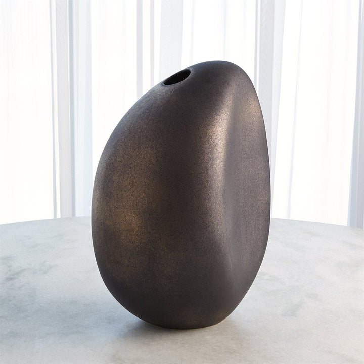 River Stone Vase-Global Views-GVSA-7.10455-VasesLarge-Bronze-9-France and Son